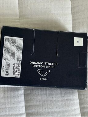 Organic Stretch Cotton Bikini 3-Pack - Black/White - Women